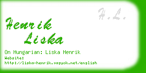 henrik liska business card